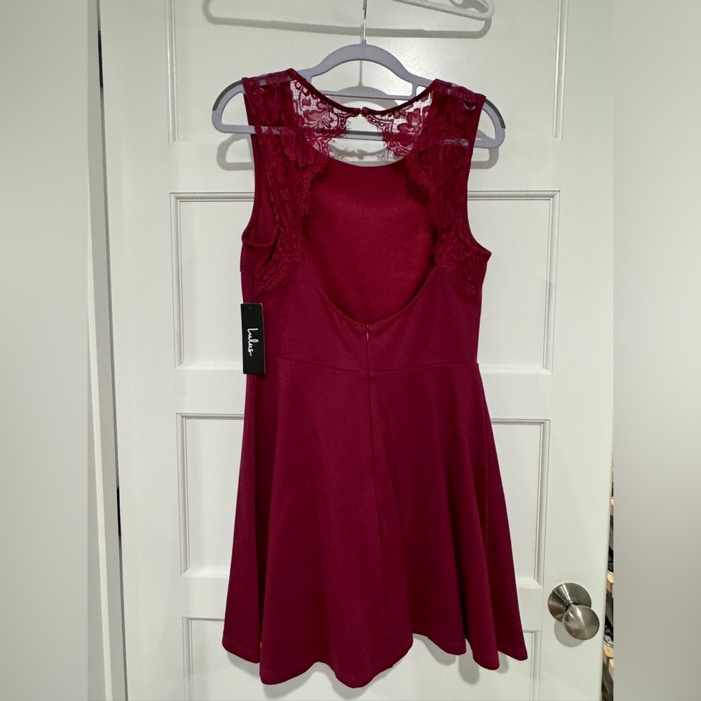 Lulu’s berry colored skater dress
